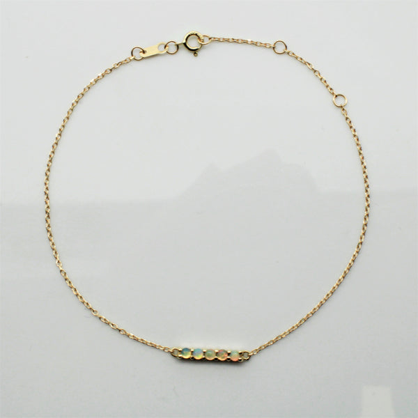 Bespoke' Ethiopian Opal Dainty Bracelet | 0.10ctw |